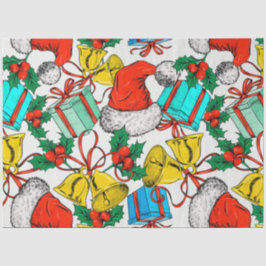 サンタハット、贈り物、ベル 薄葉紙