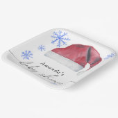 サンタハット – 赤ちゃんシャワー ペーパープレート (傾斜あり)