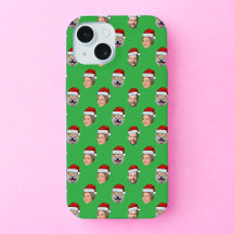 サンタハット+顔+家族+3枚の写真+クリスマスギフト