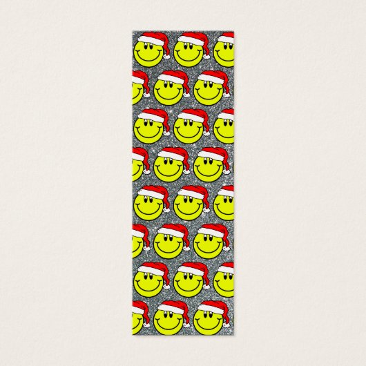 サンタハッピースマイル顔デザインミニブックマーク (正面)