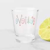 サンタハッ信じトトインデア〔雄ジカの〕枝角 |クリスマス ショットグラス (裏面)