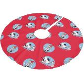 サンタハツツリースカートを持つ国のクリスマス牛 ブラッシュドポリエステルツリースカート (アングル)