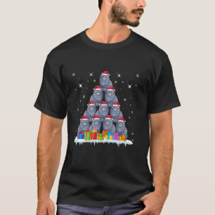 サンタハトラグドール猫好きメンズウィメンズキッズキリスト Tシャツ