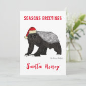 サンタハニーおもしろいクリスマスハニーバジャー引用文 シーズンカード (スタンド正面)