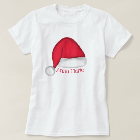 サンタハパーソナライズされたットTシャツ Tシャツ (デザイン正面)