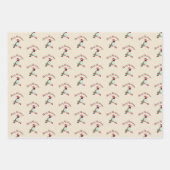 サンタハミングバードメリークリスマス ラッピングペーパーシート (正面3)