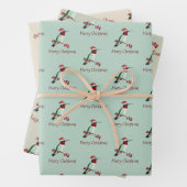 サンタハミングバードメリークリスマス ラッピングペーパーシート (インサイチュ)