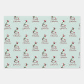 サンタハミングバードメリークリスマス ラッピングペーパーシート (正面2)