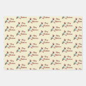 サンタハミングバードメリークリスマス ラッピングペーパーシート (正面)