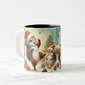 サンタハリスお祝いコーヒーマグ ツートーンマグカップ (正面左)