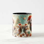 サンタハリスお祝いコーヒーマグ ツートーンマグカップ (中央)