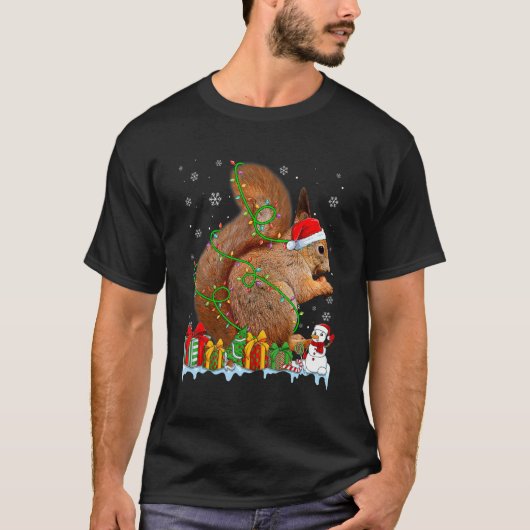 サンタハリスのクリスマスライトアニマル1 Tシャツ (正面)