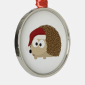 サンタハリネズミ メタルオーナメント (右)