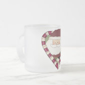 サンタハート休日Tシャツとギフト フロストグラスマグカップ (正面左)