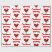 サンタハート ラッピングペーパー (フラット)