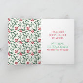 サンタハ縁どットにぶつかる贈り物 シーズンカード (内部)