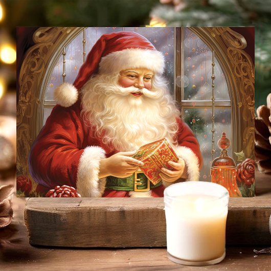 サンタバイウィンドウクラシックヴィンテージクリスマス シーズンカード