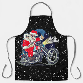 サンタバイクのクリスマスバイカー エプロン