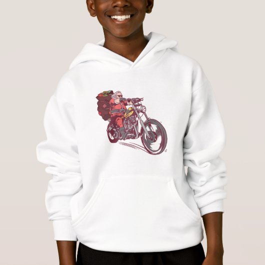 サンタバイクもしくは自転車に乗る人のクリスマスの衣装バイクもしくは自転車に乗る人の招待 (正面)