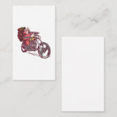 サンタバイクもしくは自転車に乗る人のクリスマスの衣装バイクもしくは自転車に乗る人の招待 エンクロージャーカード (正面/裏面)