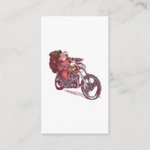 サンタバイクもしくは自転車に乗る人のクリスマスの衣装バイクもしくは自転車に乗る人の招待 エンクロージャーカード (正面)