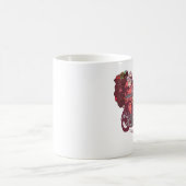 サンタバイクもしくは自転車に乗る人のクリスマスの衣装バイクもしくは自転車に乗る人の招待 コーヒーマグカップ (中央)