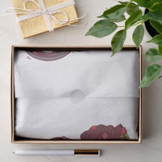 サンタバイクもしくは自転車に乗る人のクリスマスの衣装バイクもしくは自転車に乗る人の招待 薄葉紙 (ギフト)