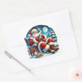 サンタバイザコージィ暖炉 スクエアシール (封筒)