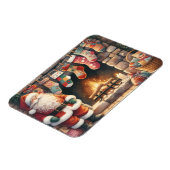 サンタバイ暖炉クリスマスストッキング マグネット (左側)