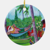 サンタバケーションインカウアイメレカリキマカクリスマス セラミックオーナメント (裏面)