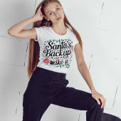 サンタバックアップ | 家族おもしろいクリスマスティー Tシャツ