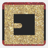 サンタバックルシール、クリスマスエンベロープシール スクエアシール (正面)