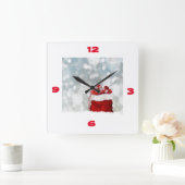 **サンタバッグ**時計 スクエア壁時計 (ホーム)