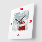 **サンタバッグ**時計 スクエア壁時計 (傾斜)