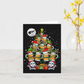 サンタバンニとビールグルクリスマスツリードリンカー カード (黄色い花)