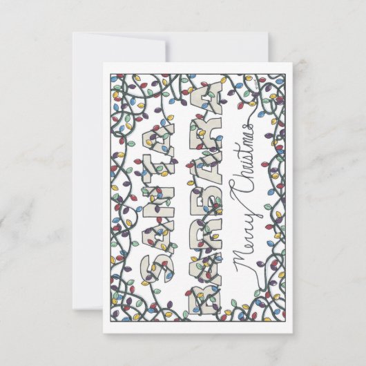 サンタバーバラのクリスマスライト サンキューカード (正面)