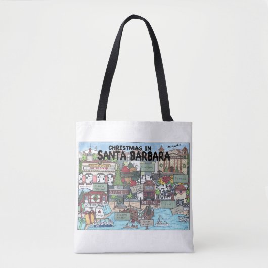 サンタバーバラのクリスマス トートバッグ (正面)