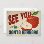 サンタバーバラカリフォルニアアップル – ヴィンテージトラベル ポストカード (正面/裏面)