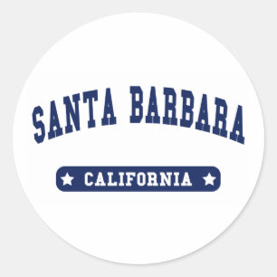 サンタバーバラカリフォルニアカレッジスタイルTシャツ ラウンドシール