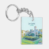 サンタバーバラカリフォルニアコートハウスウォーターカラー キーホルダー (正面左)
