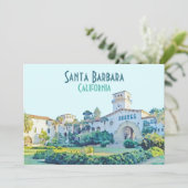 サンタバーバラカリフォルニアコートハウスウォーターカラー 招待状 (スタンド正面)