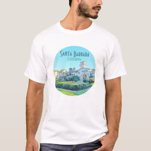 サンタバーバラカリフォルニアコートハウスウォーターカラー Tシャツ