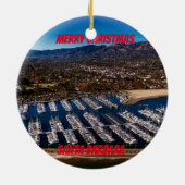 サンタバーバラカリフォルニアシーニックオーナメント セラミックオーナメント (裏面)