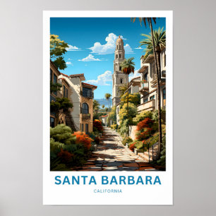 サンタバーバラカリフォルニアトラベルプリント ポスター