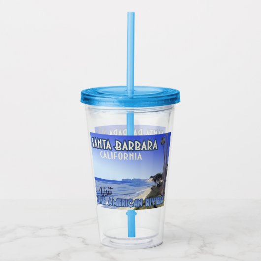 サンタバーバラカリフォルニアバタフライビーチモンテシト アクリルタンブラー (正面)