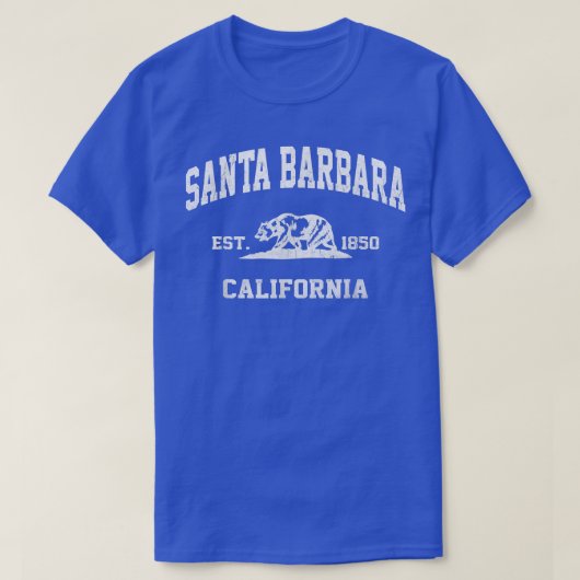 サンタバーバラカリフォルニアCAヴィンテージ州アスレチック Tシャツ (デザイン正面)
