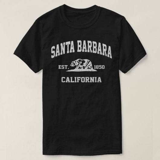 サンタバーバラカリフォルニアCAヴィンテージ州アスレチック Tシャツ (デザイン正面)