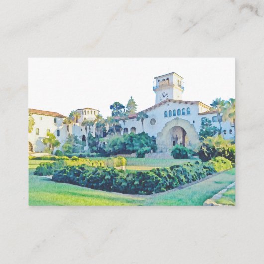 サンタバーバラコートハウスウォーターカラー結婚ズ エンクロージャーカード (裏面)