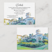 サンタバーバラコートハウスウォーターカラー結婚ズ エンクロージャーカード (正面/裏面)