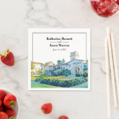 サンタバーバラコートハウスウォーターカラー結婚ズ スタンダードカクテルナプキン (インサイチュ)